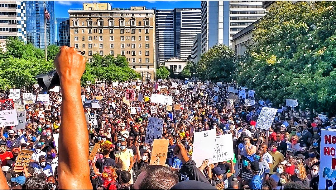 May 30th 2020 protest for George Floyd & Black Lives at Nashville’s Legislative Plaza, led in part by The Equity Alliance & Stand Up Nashville. Photo: Odessa Kelly
