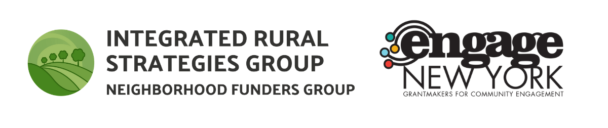 Logos of NFG's Integrated Rural Strategies Group and Engage New York